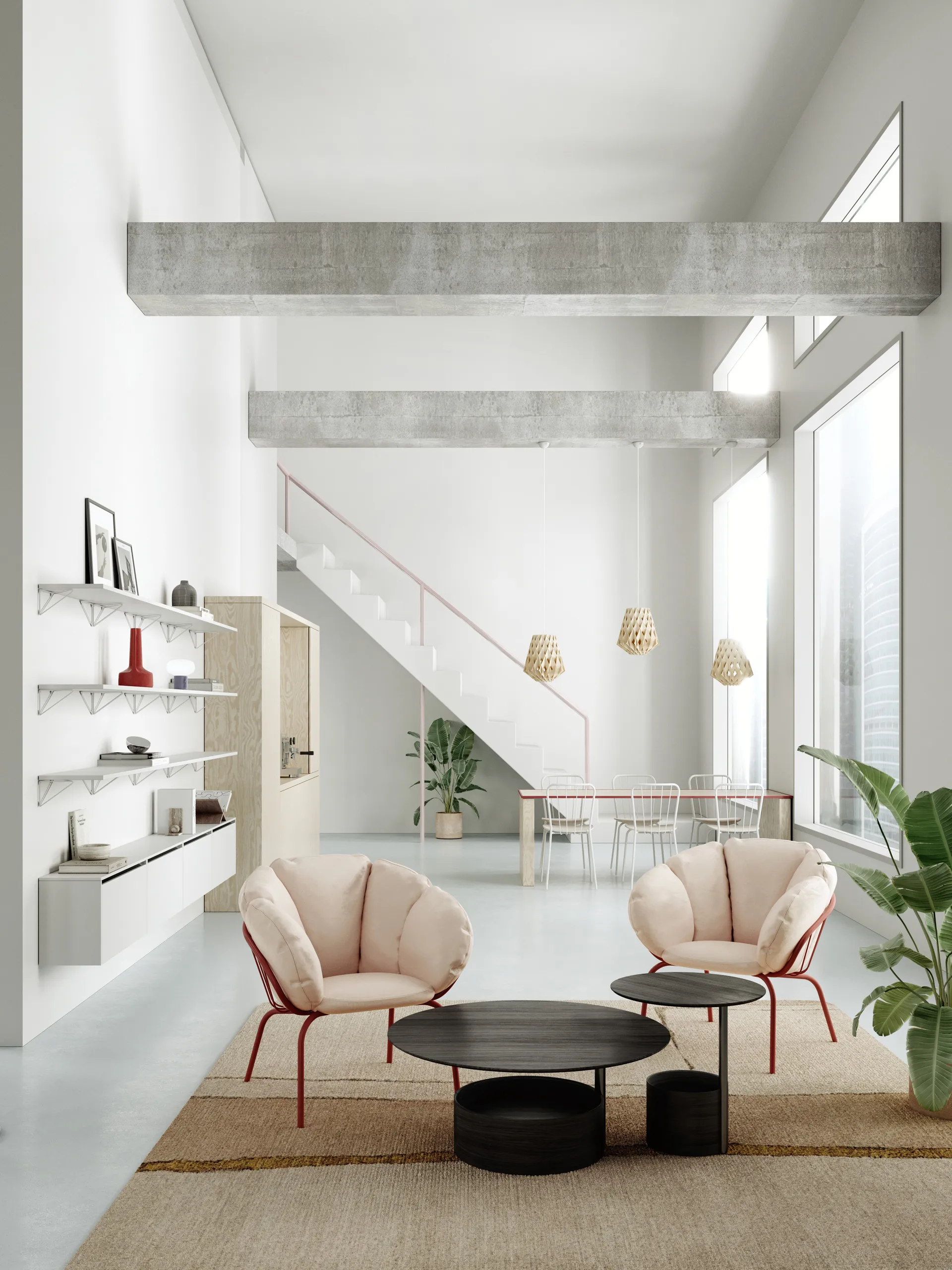 Pythagoras 架子, 大, 白色 Maze