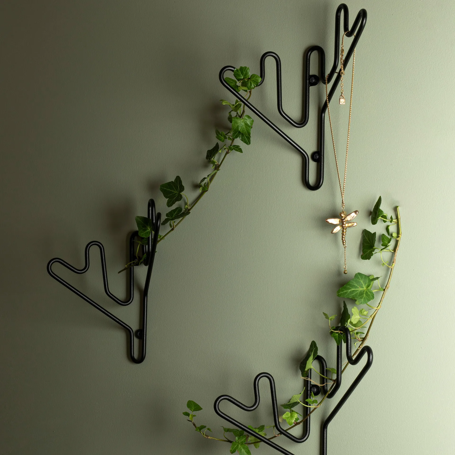 Twig coat hanger, 黑色 Maze