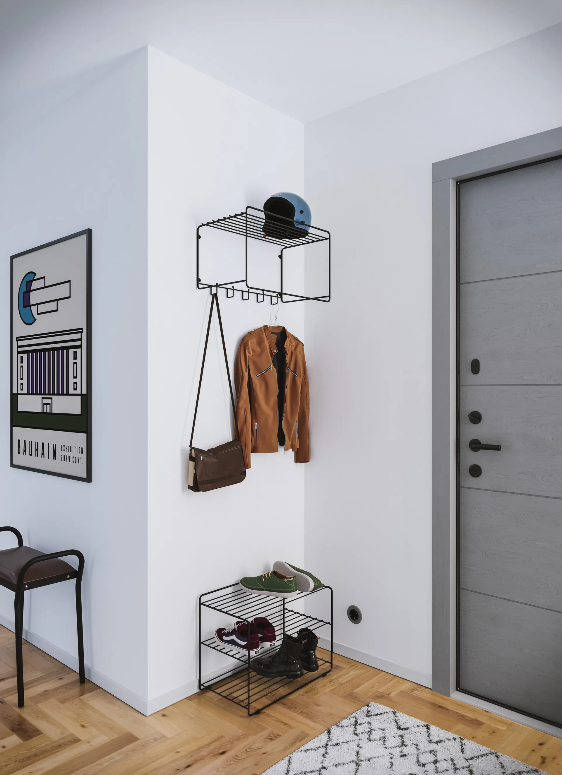 Uptown 帽子架子, 黑色 Maze