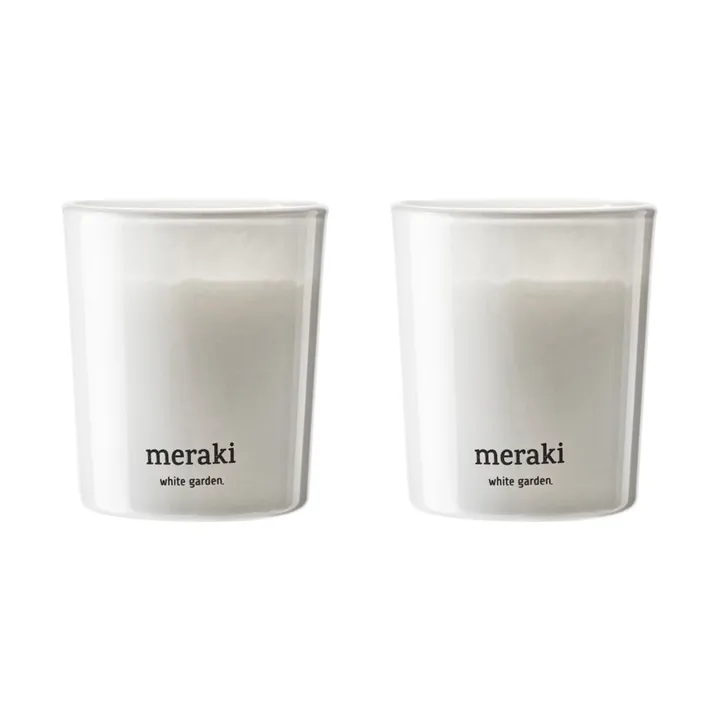 Meraki 12小时香薰蜡烛两件装 - 白色花园香调 - Meraki