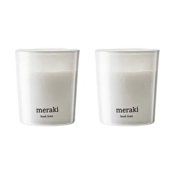 Meraki 12小时香薰蜡烛两件装 - 清新亚麻香调 - Meraki
