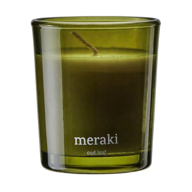 Meraki 12小时香薰蜡烛两件装, 沉香叶香调 Meraki