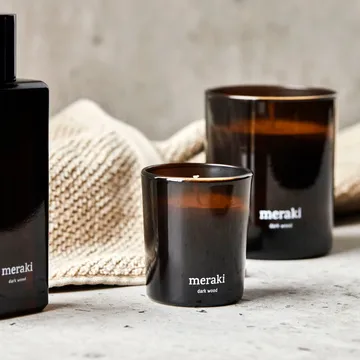 Meraki 12小时香薰蜡烛两件装 - 深色木香调 - Meraki