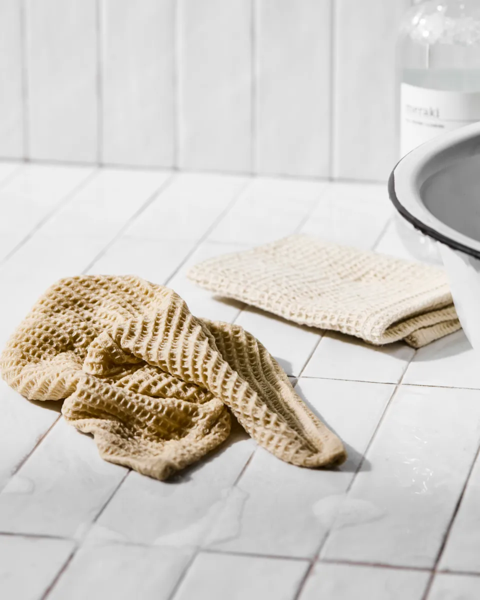 Meraki 抹布洗碗布 30x30 cm 三件套装, 米色 Meraki