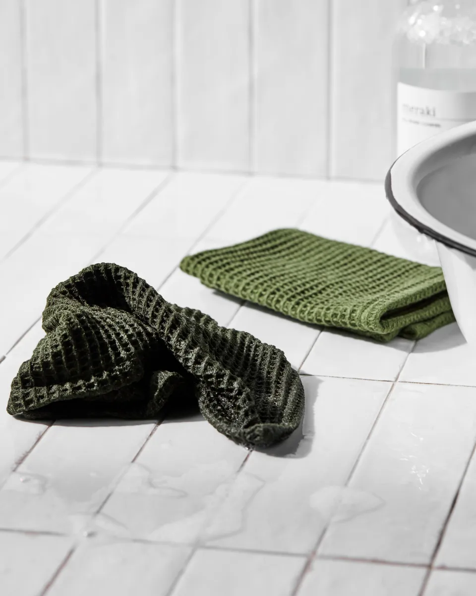 Meraki 抹布洗碗布 30x30 cm 三件套装, 绿色 Meraki