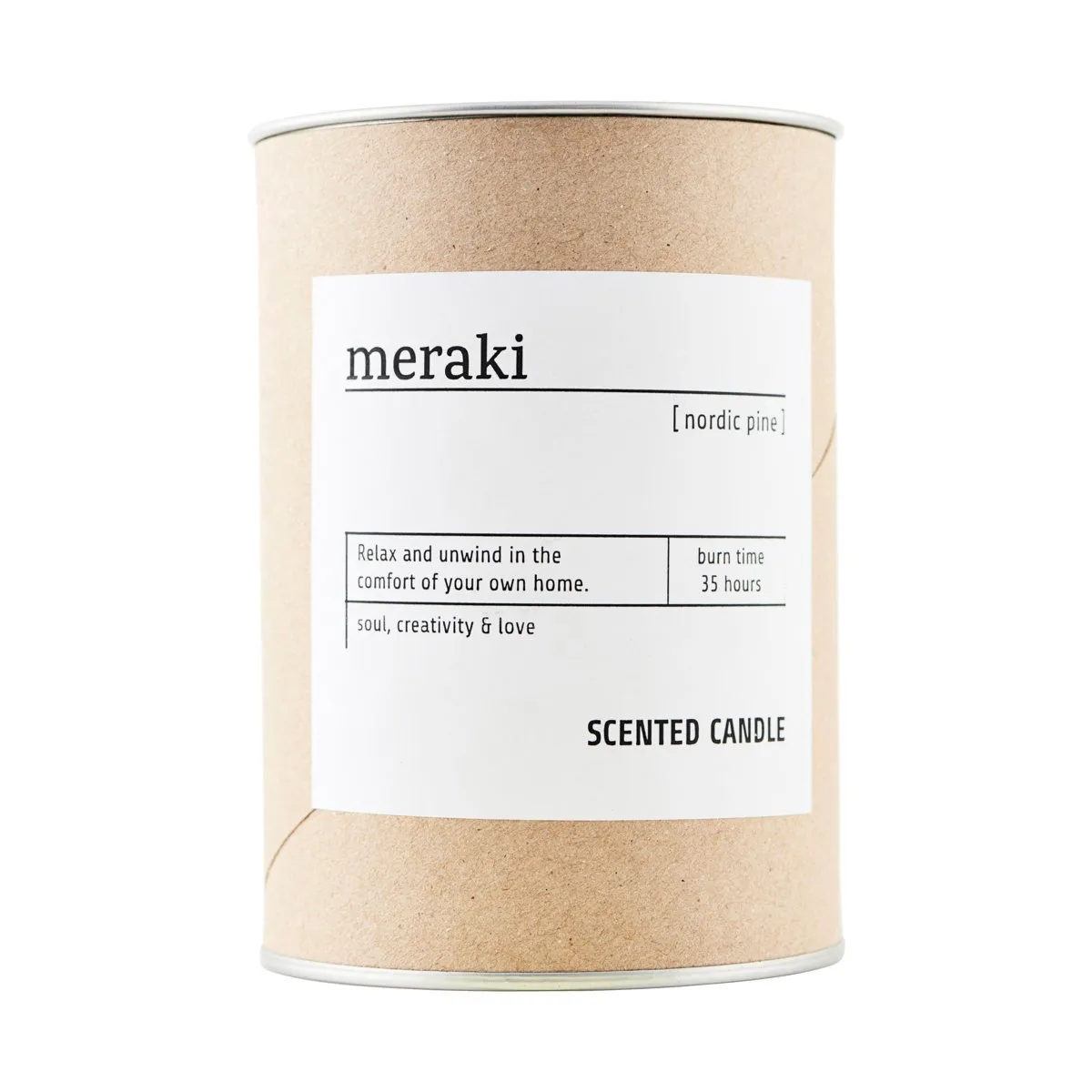 Meraki 香薰蜡烛 棕色玻璃 35 hours, nordic pine Meraki