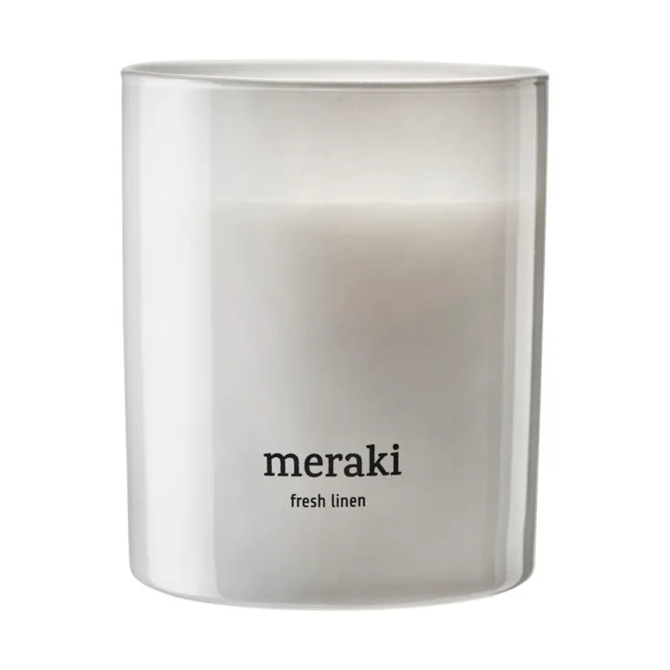 Meraki 35小时香薰蜡烛, 清新亚麻香调 Meraki