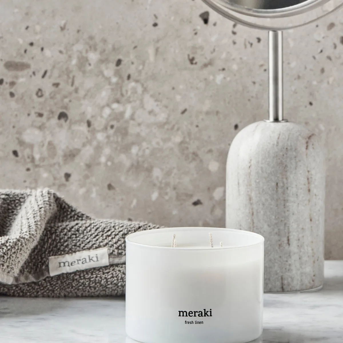 Meraki 60小时香薰蜡烛, 清新亚麻香调 Meraki