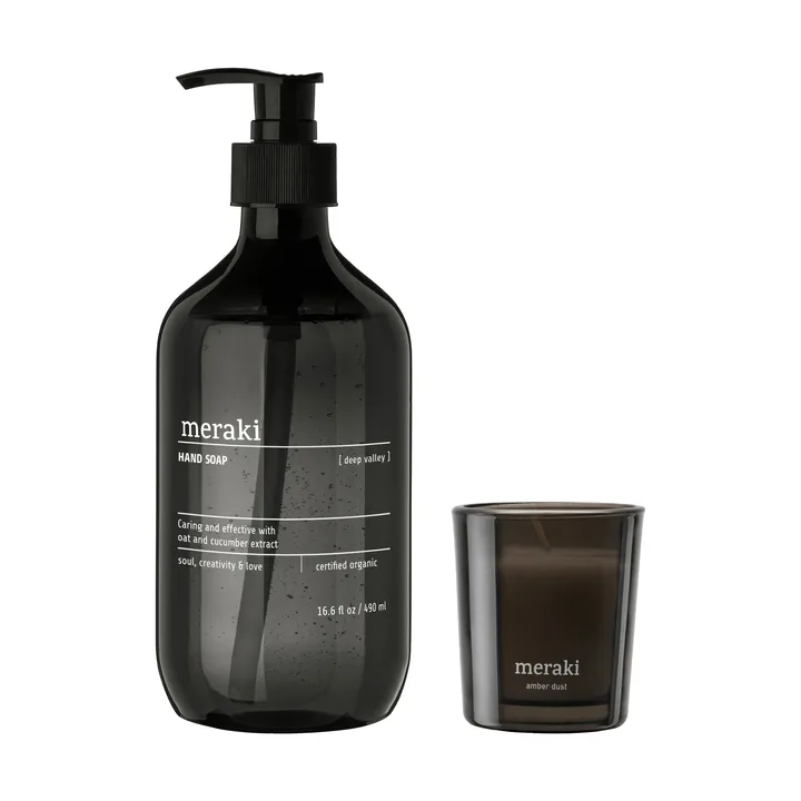 Meraki 礼物套装 hand soap 和 香薰蜡烛 - 深谷-琥珀尘 - Meraki