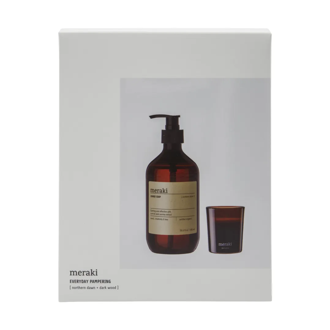 Meraki 礼物套装 hand soap 和 香薰蜡烛, Northern dawn + dark wood Meraki
