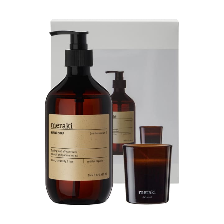 Meraki 礼物套装 hand soap 和 香薰蜡烛 - Northern dawn + dark wood - Meraki