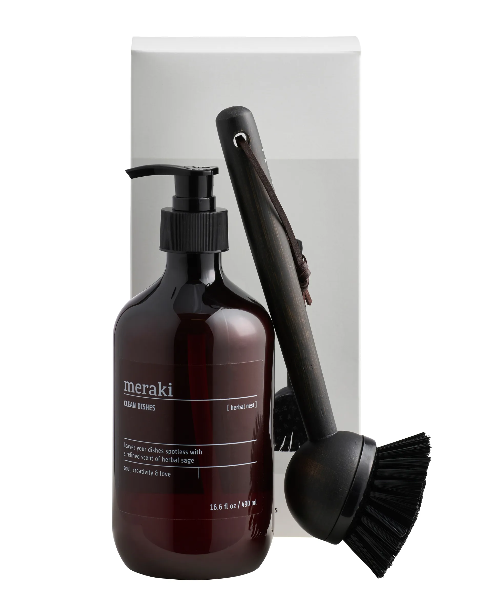 Meraki 洗洁精洗碗刷礼盒套装, 草本巢状款 Meraki