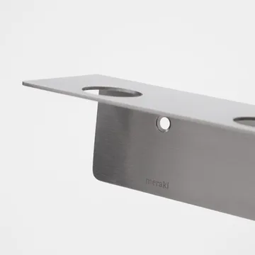Meraki 带瓶架挂钩置物架 - 拉丝钢色 - Meraki