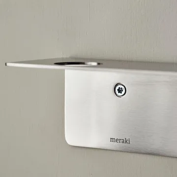 Meraki 带瓶架挂钩置物架 - 拉丝钢色 - Meraki