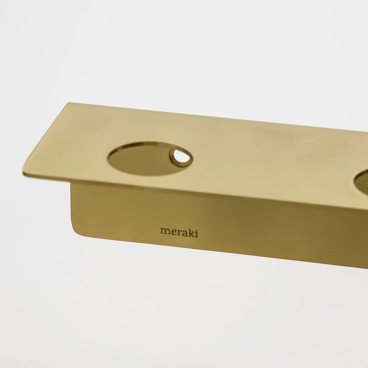 Meraki 带瓶架挂钩置物架, 拉丝黄铜饰面 Meraki