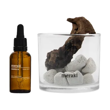 Meraki 火山石木质扩香器 含精油 - 草本静谧_白色 - Meraki