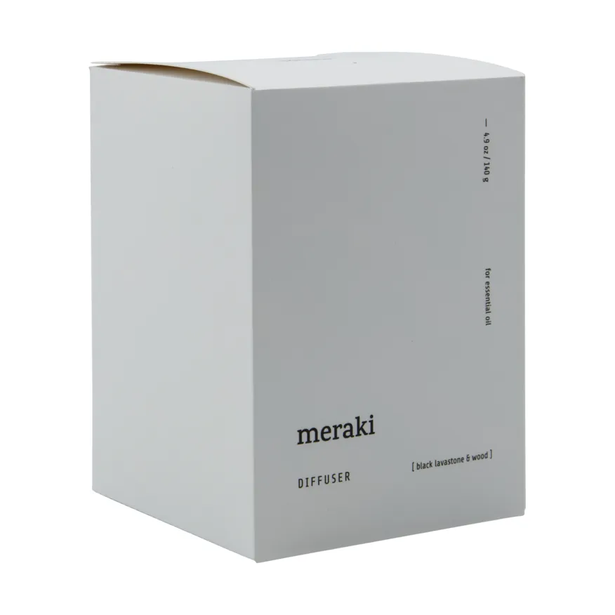 Meraki 火山石木质扩香器, 黑色 Meraki