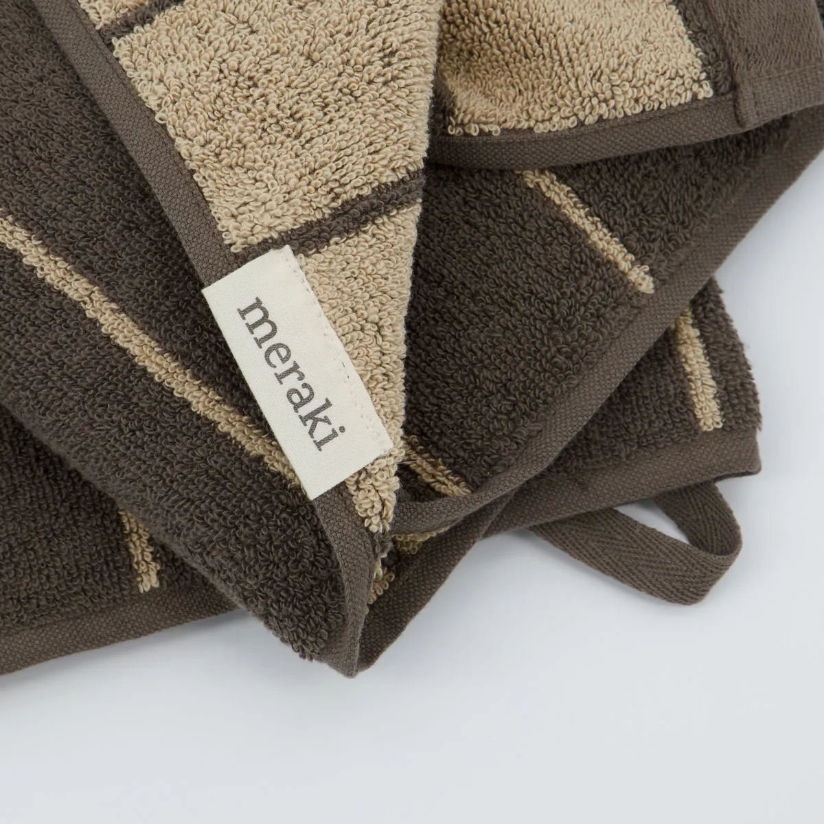 Stripe 毛巾 50x100 cm 两件套装, Army Meraki