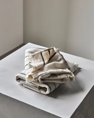 True 毛巾 2件装 - 米白黑拼色_50x100cm - Meraki