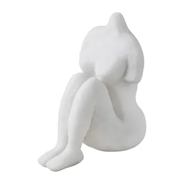 艺术摆件 坐姿女人14cm - 米白色 - Mette Ditmer