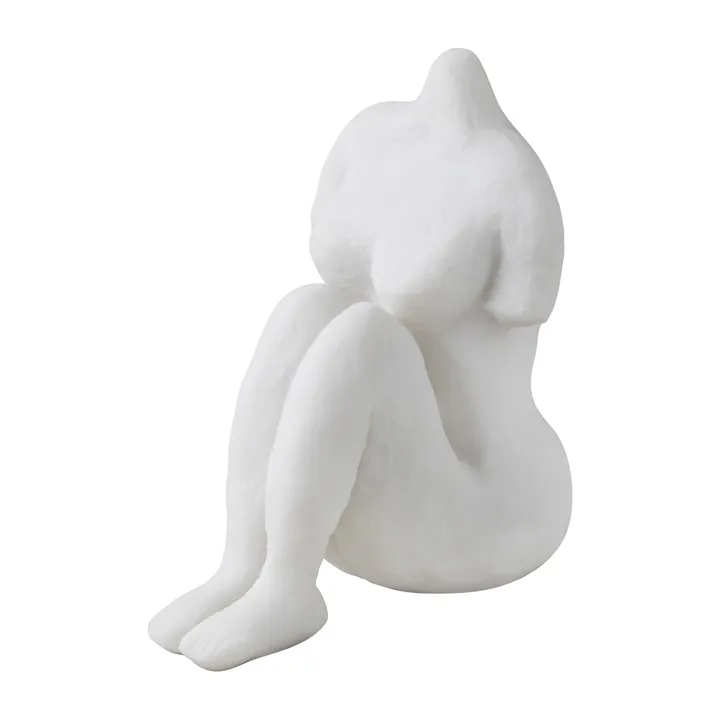 艺术摆件 坐姿女人14cm - 米白色 - Mette Ditmer