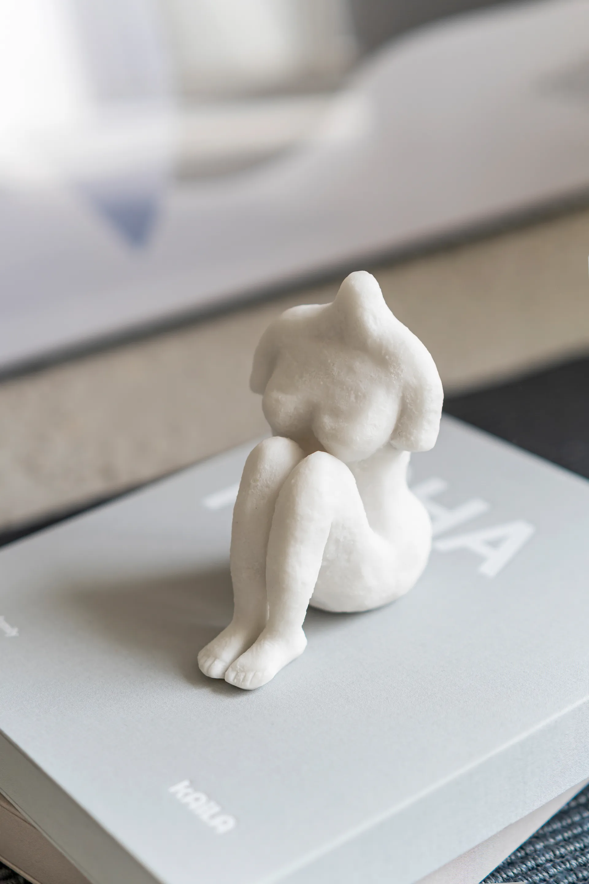 艺术摆件 坐姿女人14cm, 米白色 Mette Ditmer