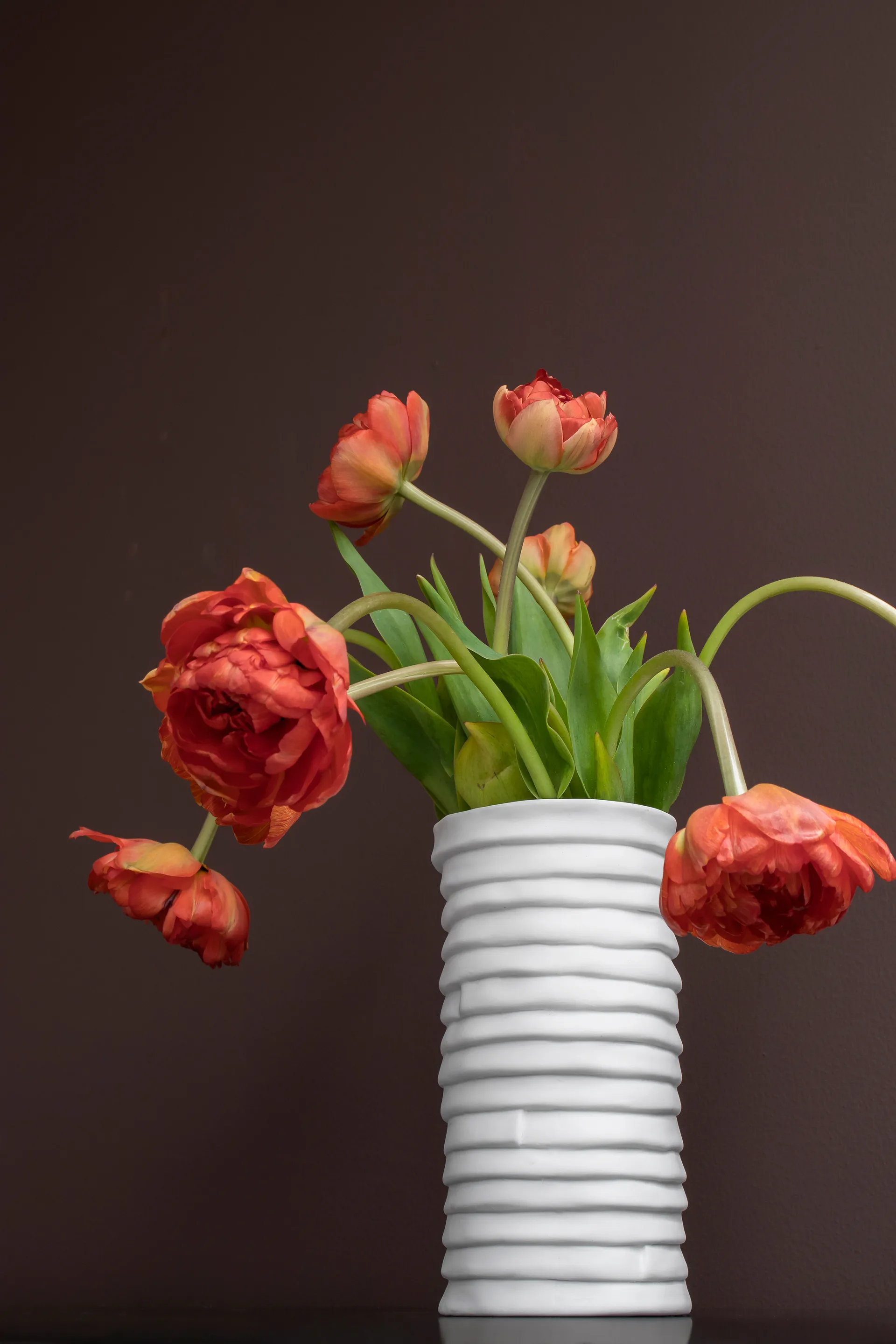 丝带花瓶 大号 20cm, 米白色 Mette Ditmer