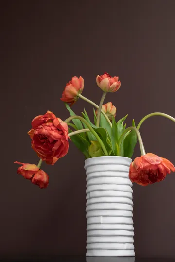 丝带花瓶 大号 20cm - 米白色 - Mette Ditmer