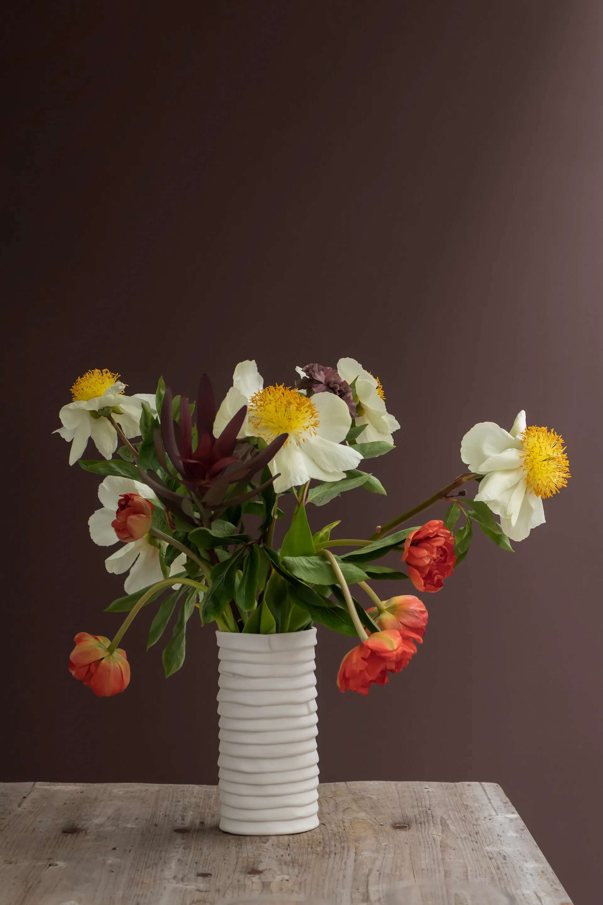 丝带花瓶 大号 20cm, 米白色 Mette Ditmer