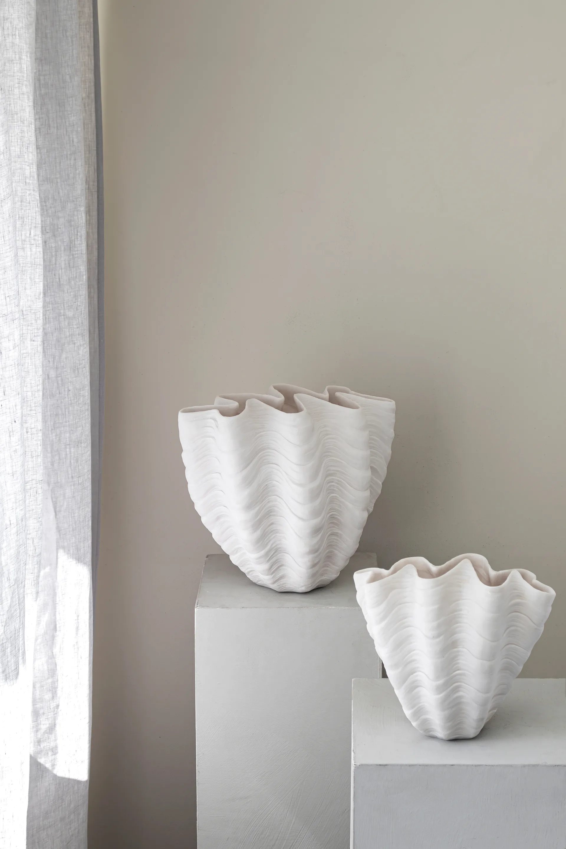 贝壳花瓶, 小号_22cm, white Mette Ditmer