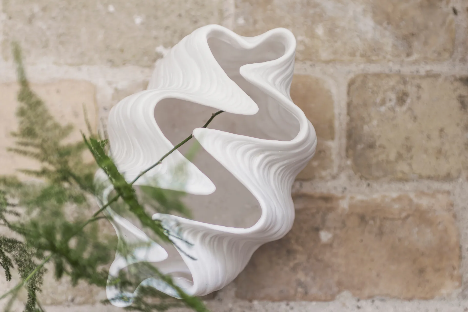 贝壳花瓶, 小号_22cm, white Mette Ditmer