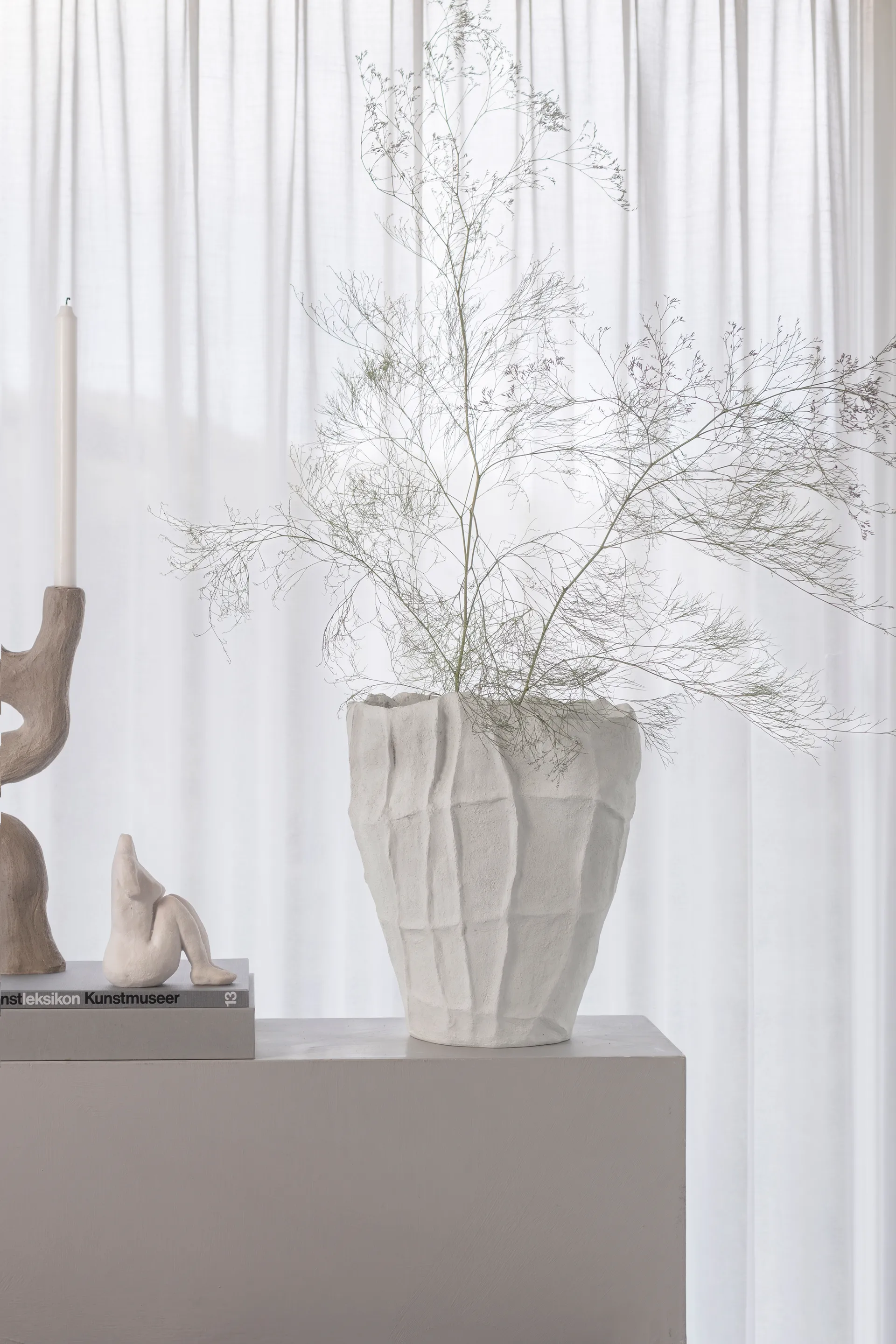 艺术款艺术花瓶33.5cm, 米白色 Mette Ditmer