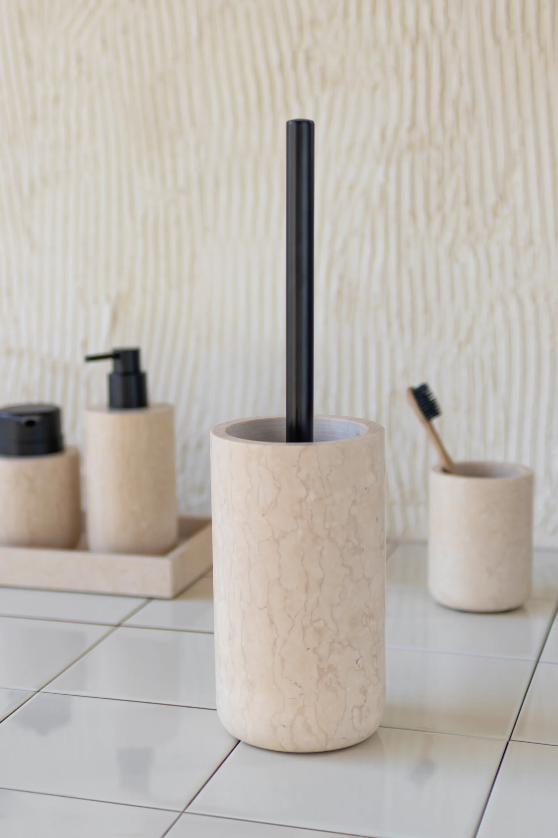 大理石马桶刷 36cm, 沙色 Mette Ditmer