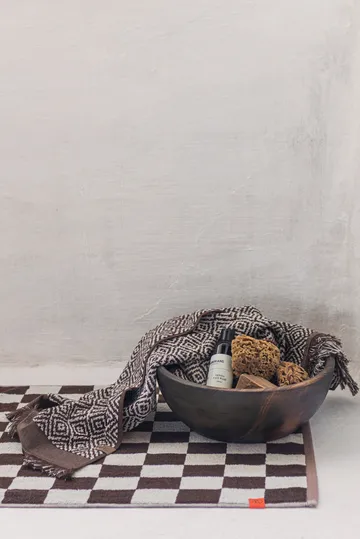 复古浴室地垫50x80cm - 巧克力棕 - Mette Ditmer