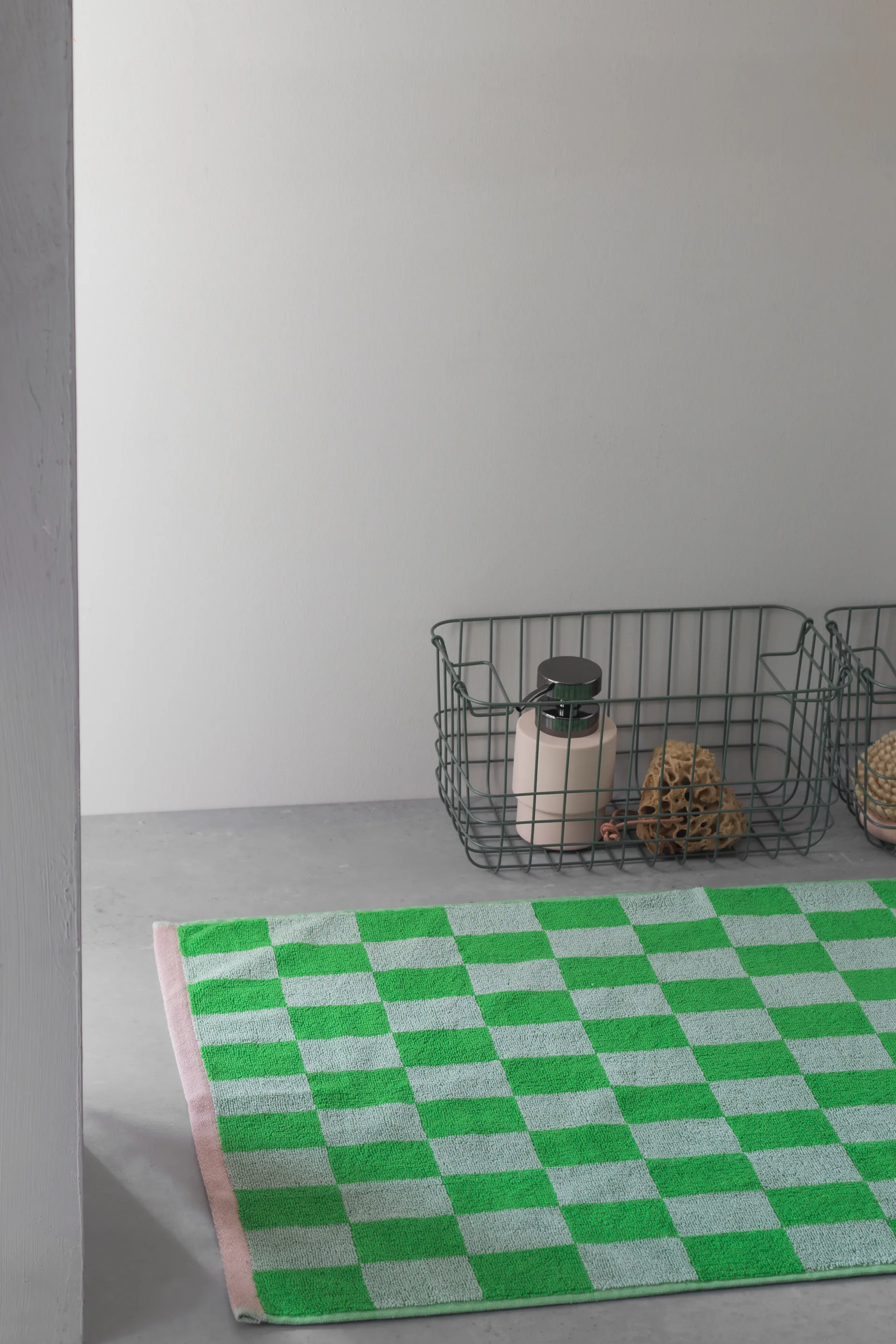 复古浴室地垫50x80cm, 经典绿 Mette Ditmer