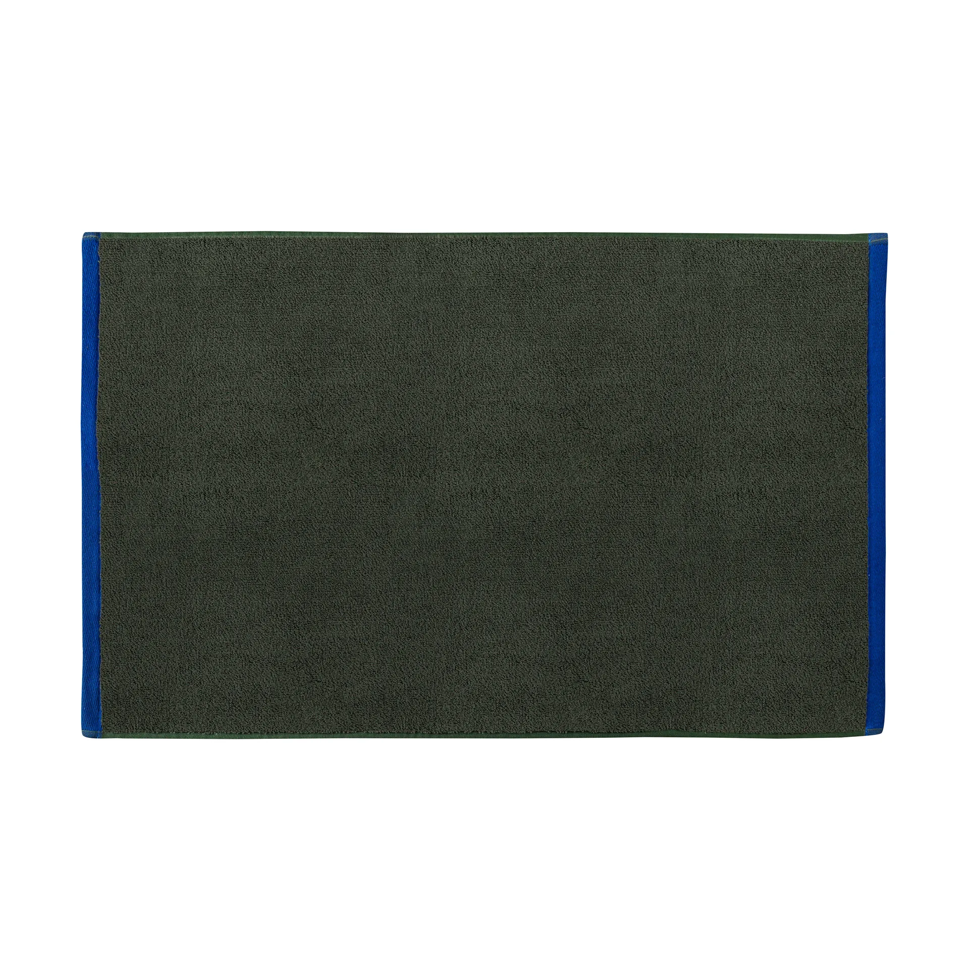 柔软浴室地毯50x80cm, 深橄榄绿浅蓝拼色 Mette Ditmer