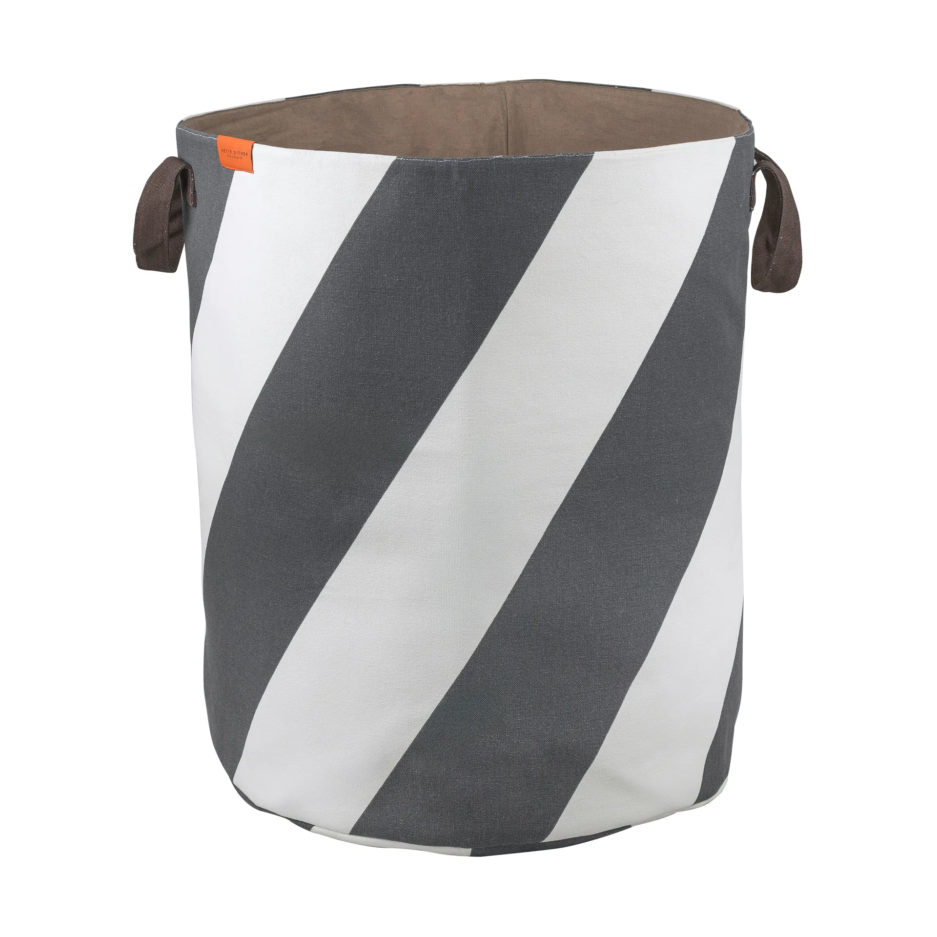 Diagonal 洗衣篮 Ø40x50 cm, 深灰色-米白色 Mette Ditmer