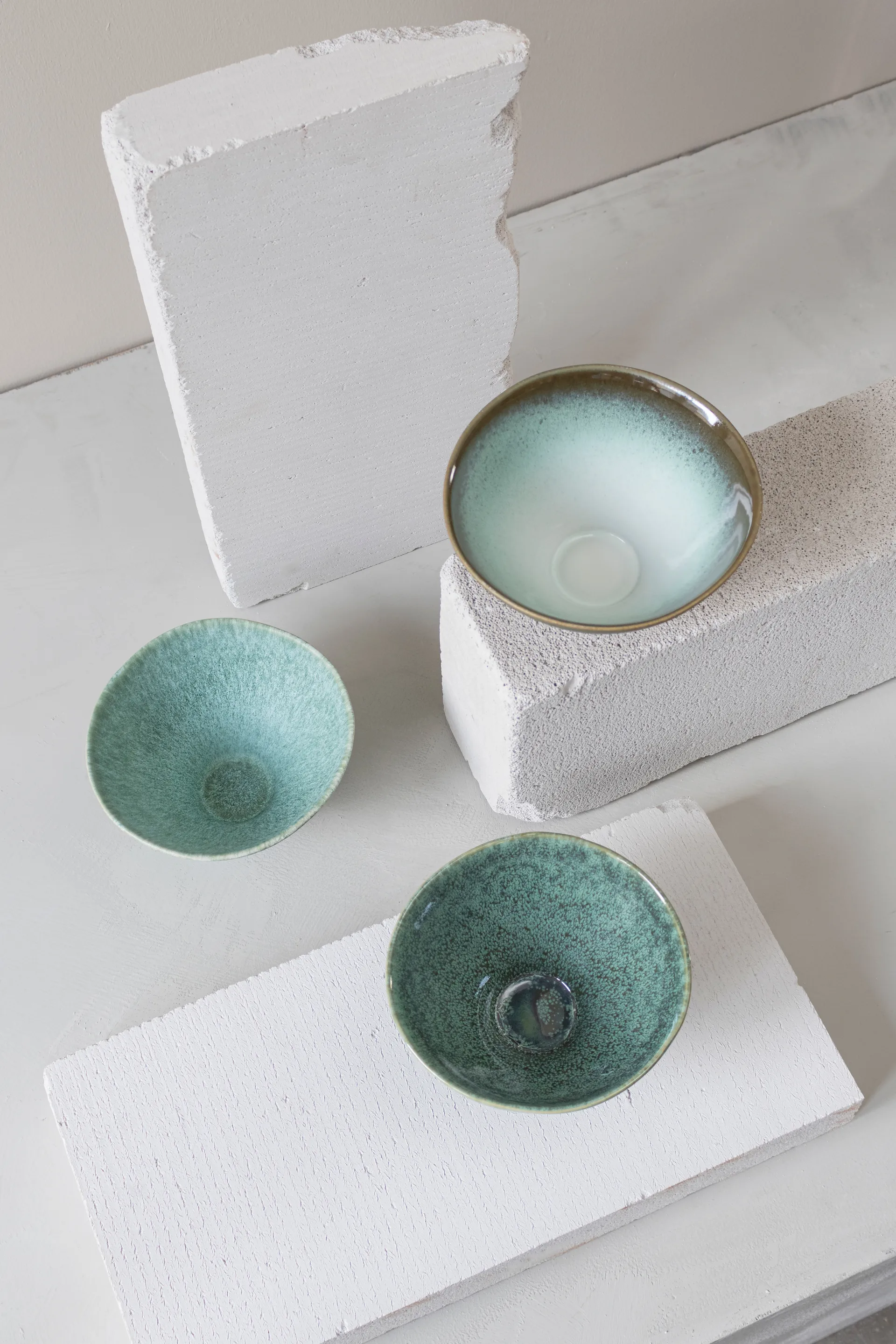 Elements 碗 中 Ø15.5 cm 3件, 绿色 Mette Ditmer