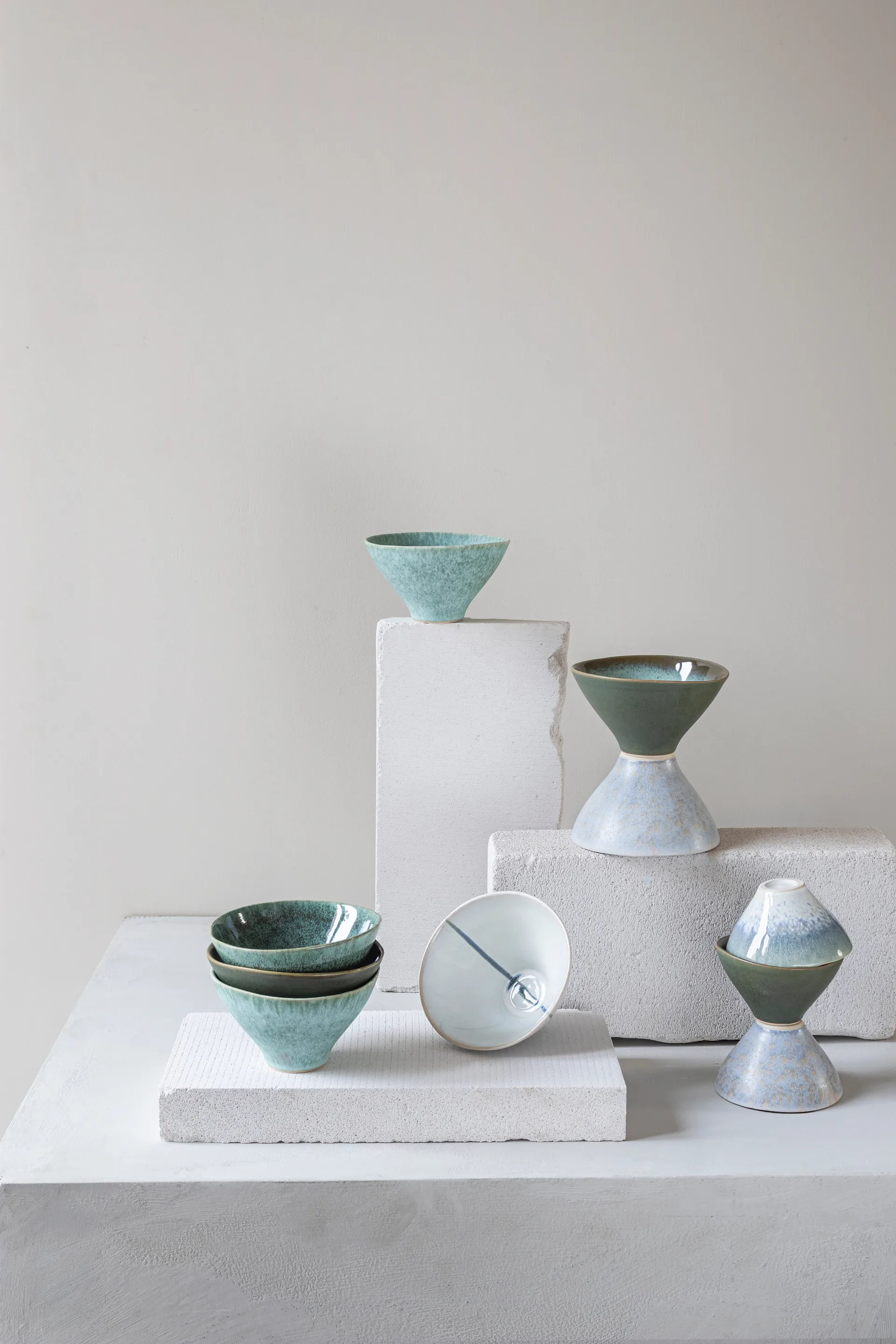 Elements 碗 中 Ø15.5 cm 3件, 绿色 Mette Ditmer