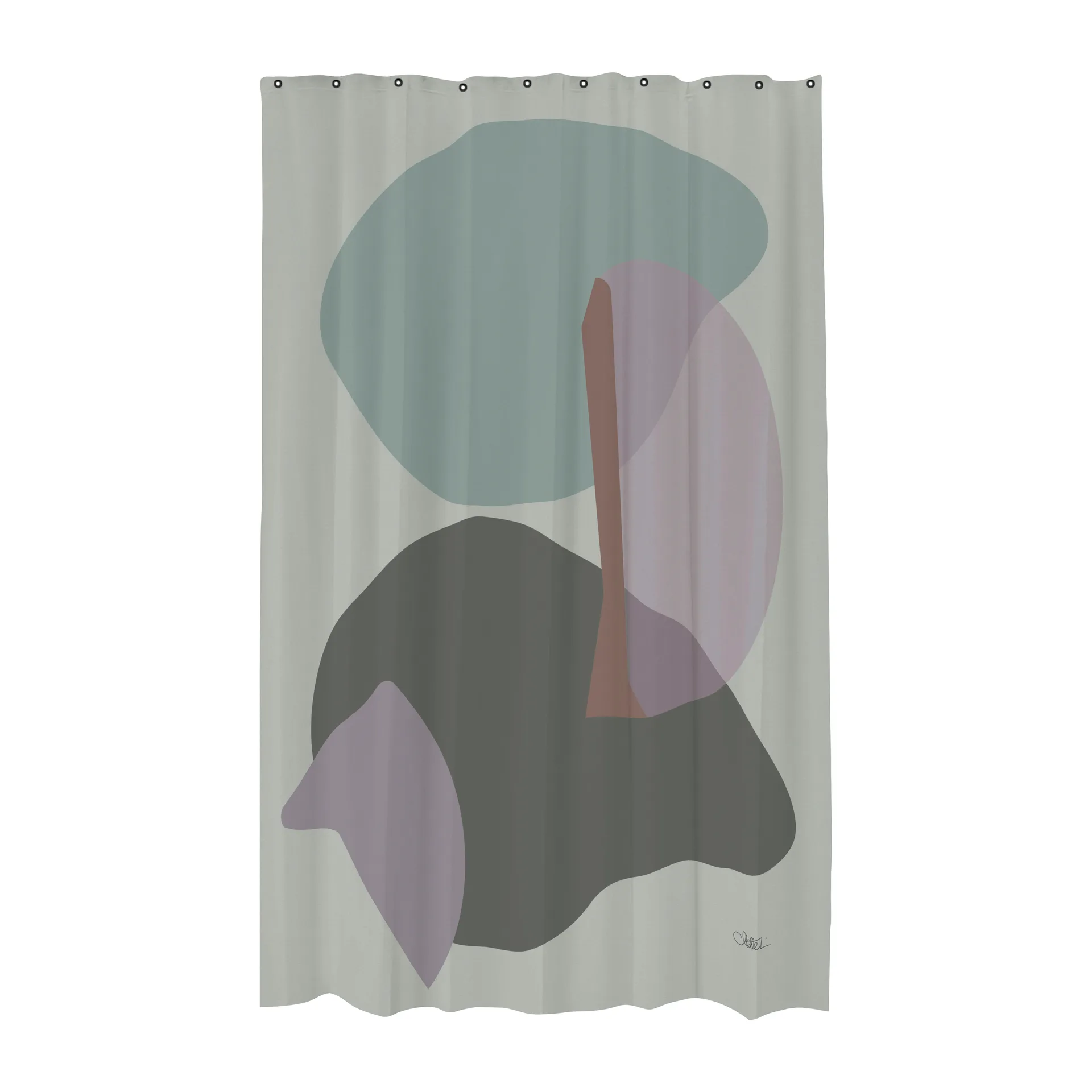 Gallery shower curtain 150x200 cm, Frost 绿色 Mette Ditmer