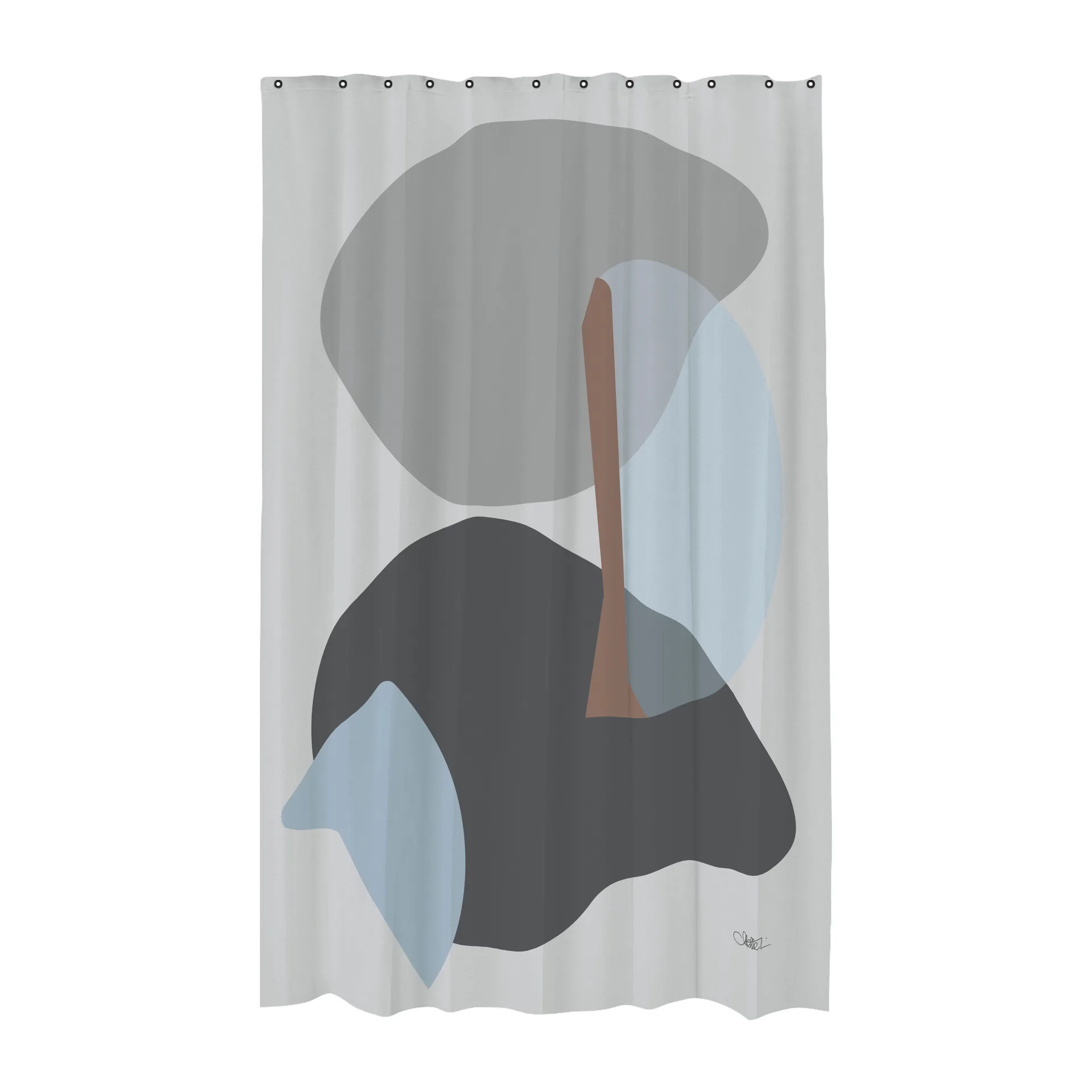 Gallery shower curtain 150x200 cm, Light 灰色 Mette Ditmer