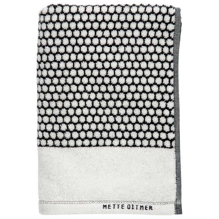 Grid 毛巾  70x140 cm - 黑色-off 白色 - Mette Ditmer