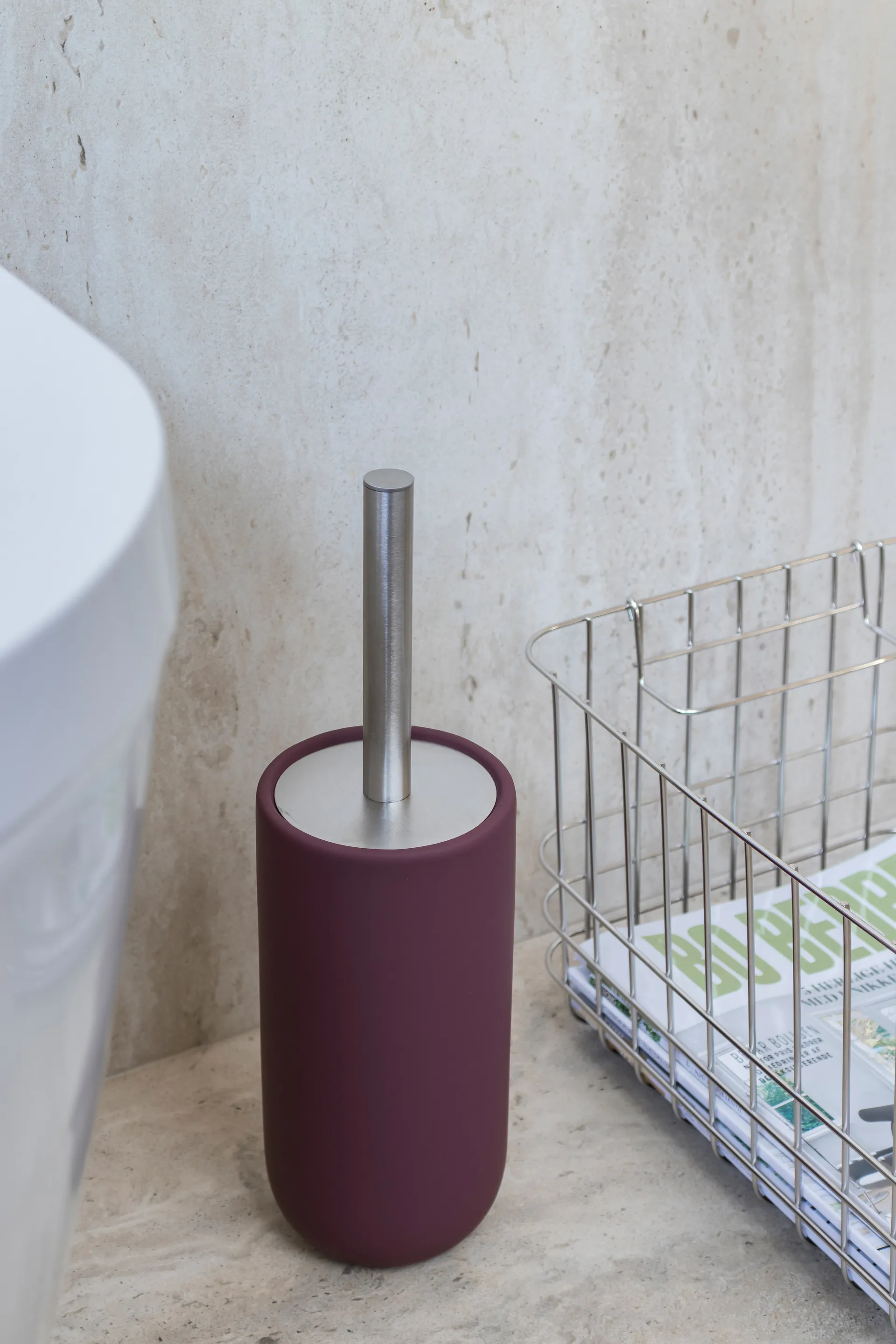 Lotus play 马桶刷, incl. 2 马桶刷 heads, 酒红色 Mette Ditmer