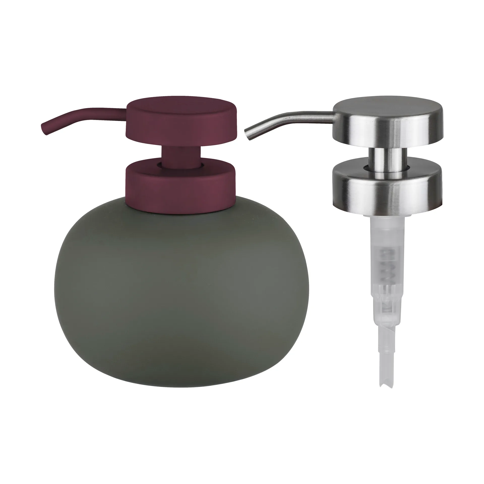 Lotus play soap pump low, incl. 2 pump heads, Dark 橄榄色 Mette Ditmer
