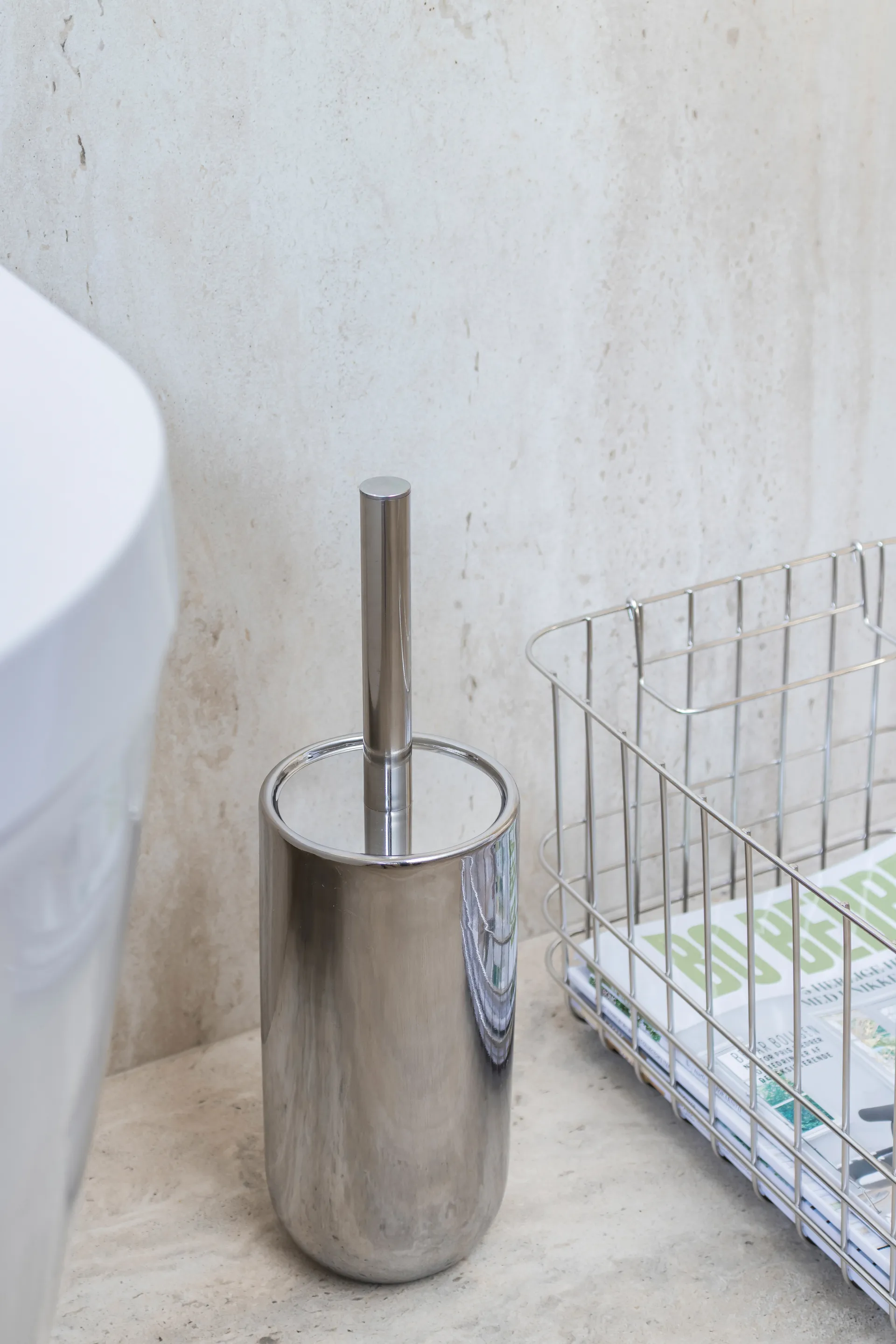 Lotus 陶瓷制品 马桶刷, 镀铬色 Mette Ditmer