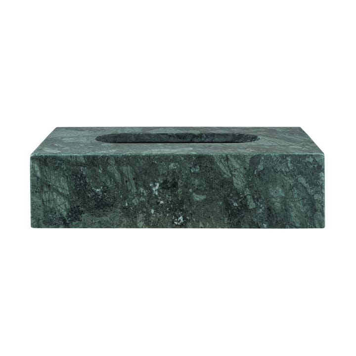 Marble 纸巾盒 14x25.5 cm - Dark forest - Mette Ditmer