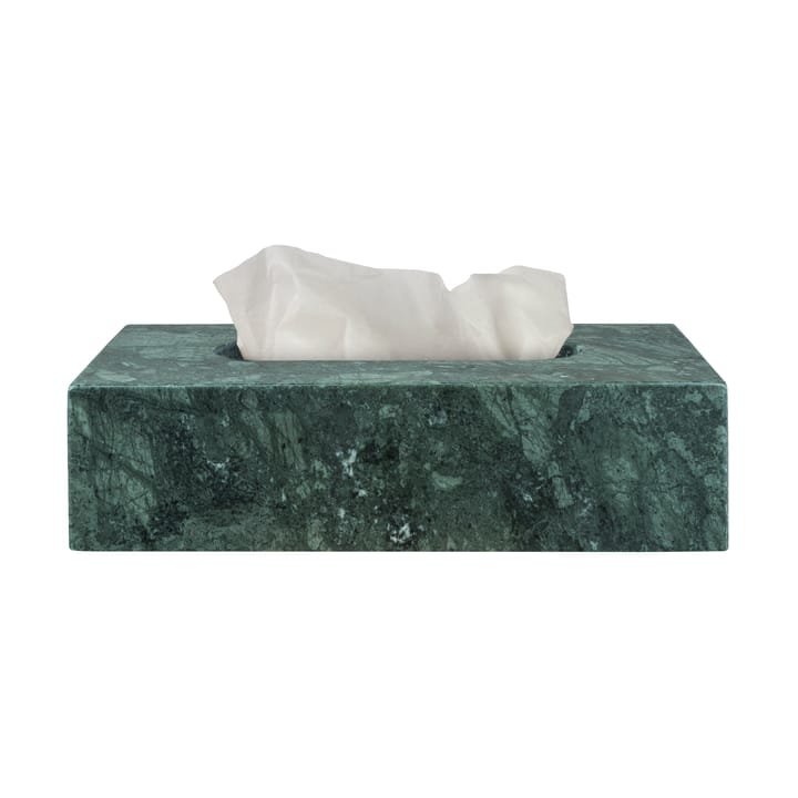 Marble 纸巾盒 14x25.5 cm, Dark forest Mette Ditmer
