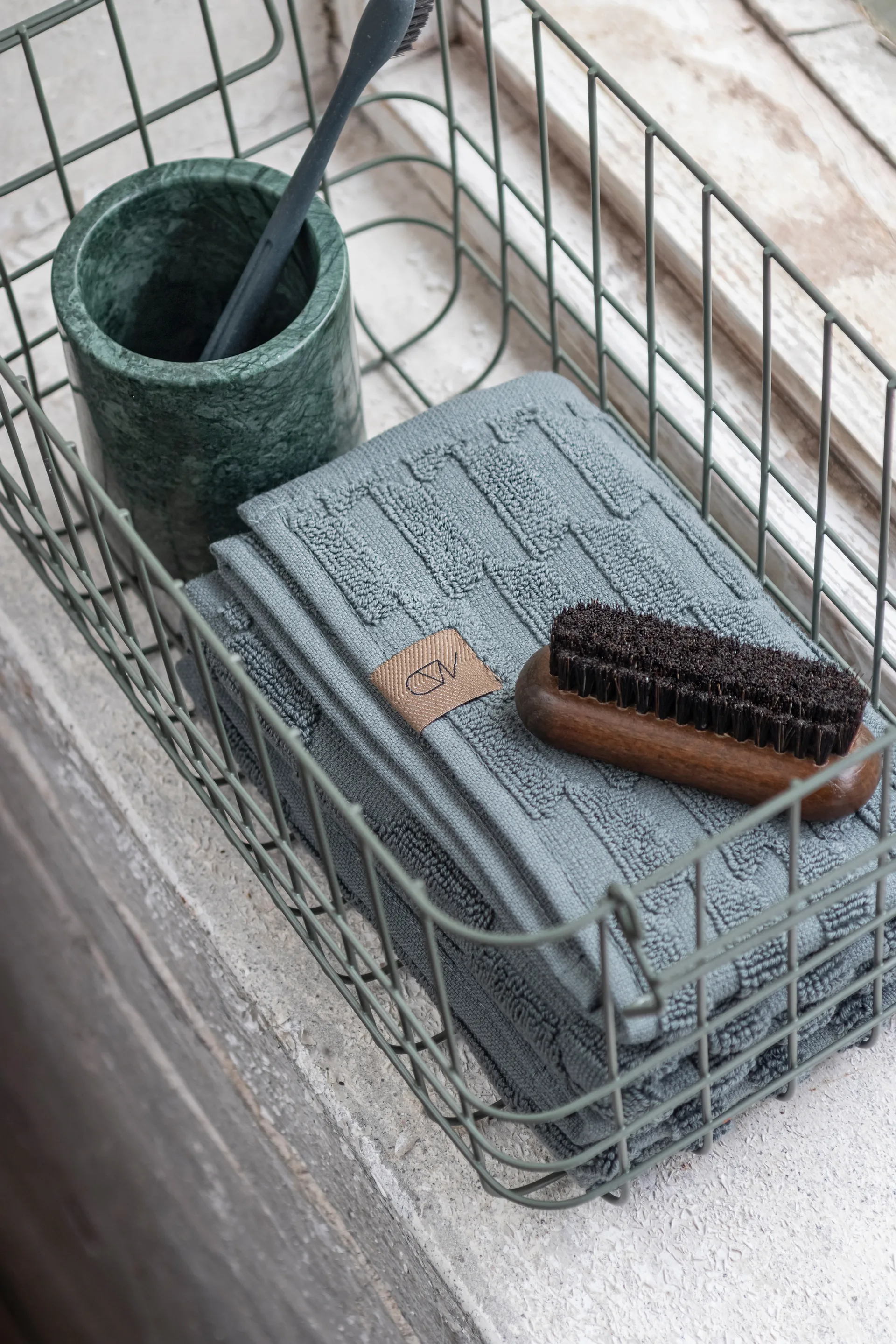 Marble 牙刷 holder 10 cm, Dark forest Mette Ditmer