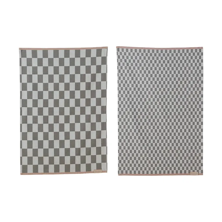 Mini-Max 厨房毛巾 2件装 - 灰色（grå），50x70cm - Mette Ditmer