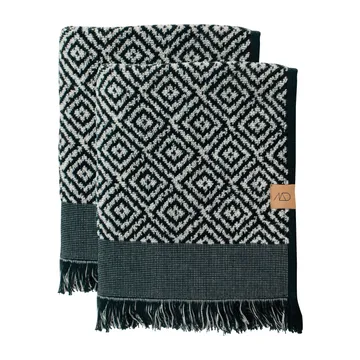 Morocco客用毛巾35x55cm 2件装 - 黑白色 - Mette Ditmer